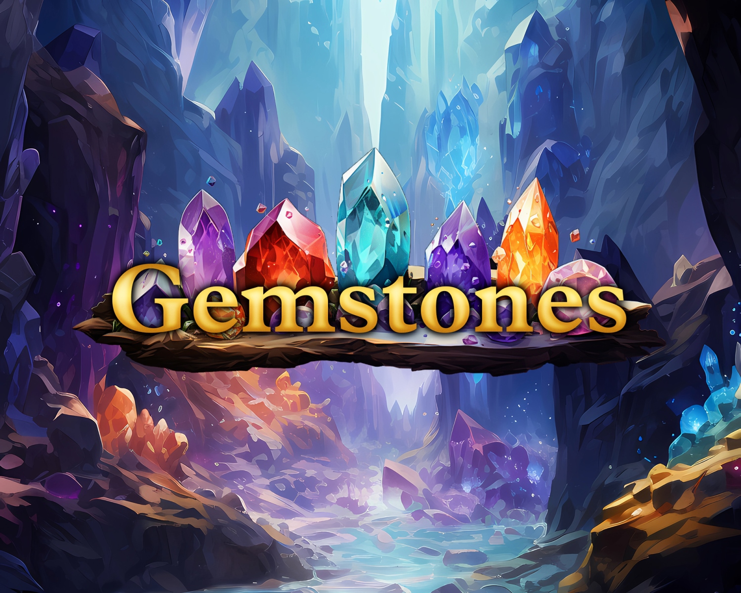 Gemstones Logo Bigger Worlds Games
